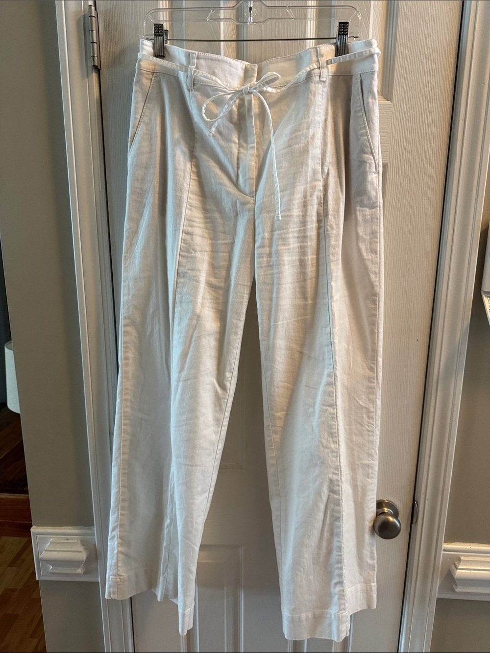 LOFT White Drawstring Chinos